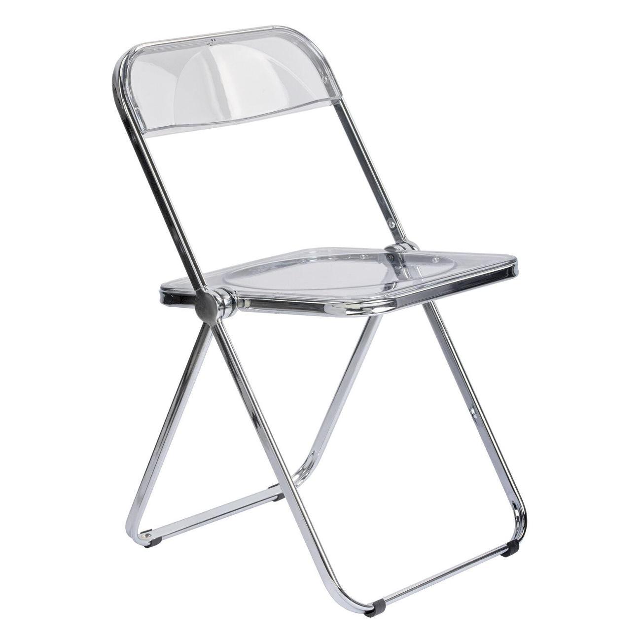 Изображение товара Стул складной Brabix Стул склад. BRABIX Glam хром прозрачный пластик
