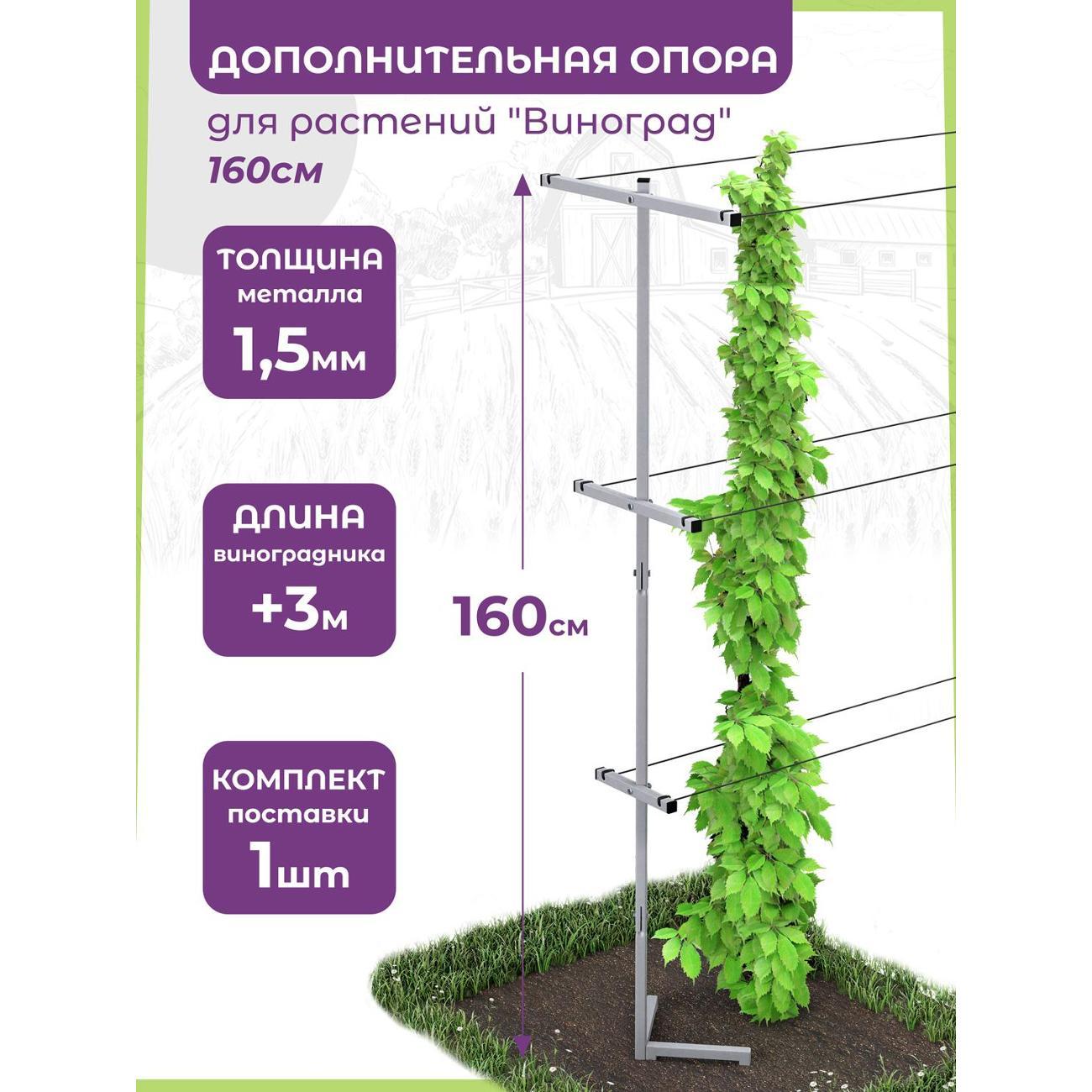 Изображение товара Опора для растений Рус.Хоум Дополнительная опора для растений "Виноград 3" 160 см M