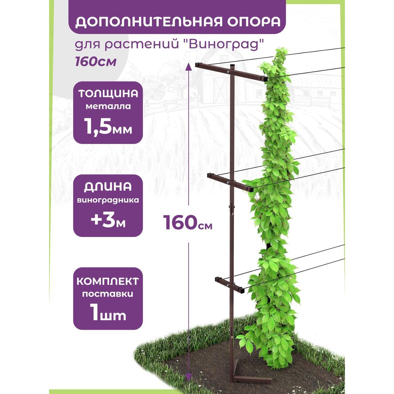 Изображение товара Опора для растений Рус.Хоум Дополнительная опора для растений "Виноград 3" 160 см M