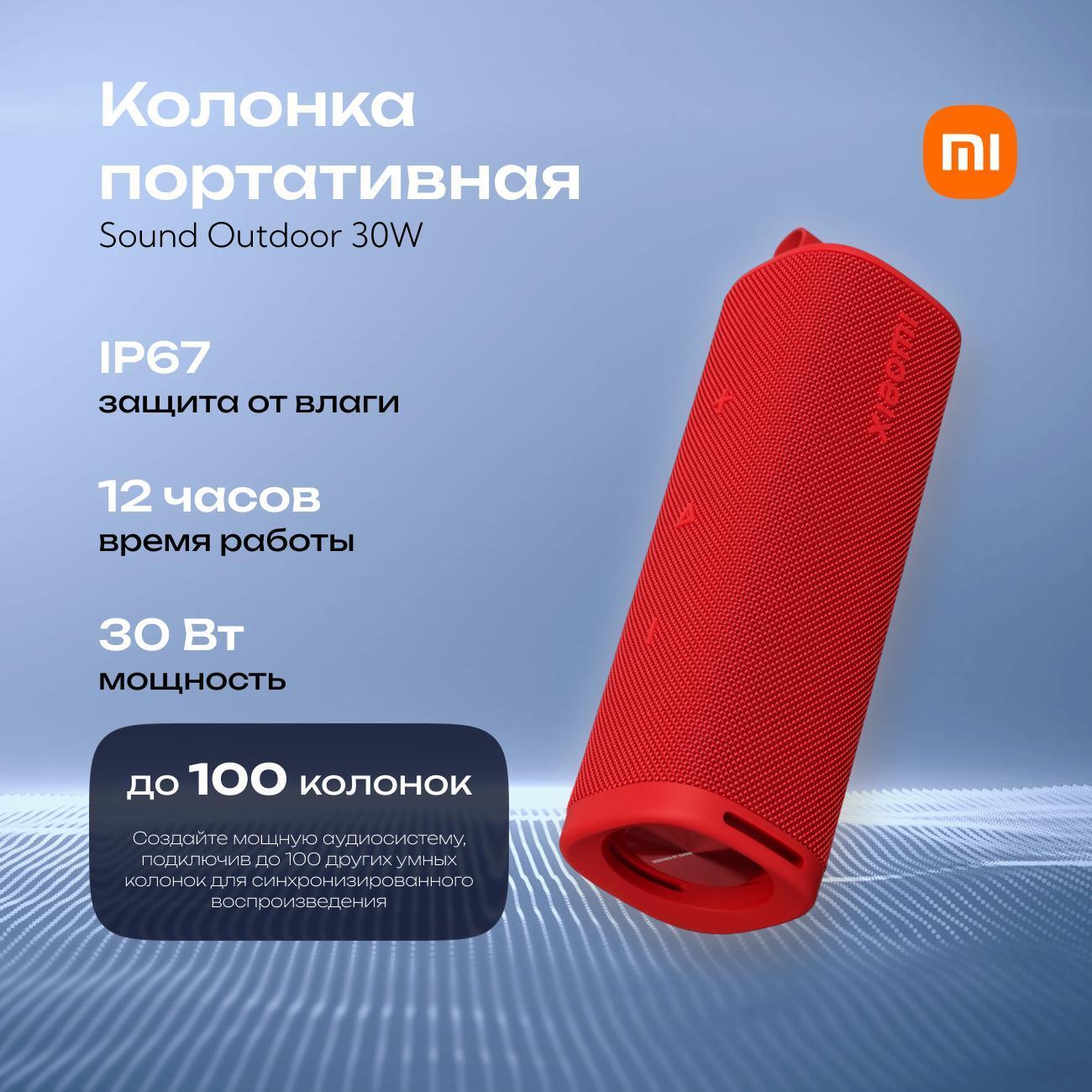 Изображение товара Портативная беспроводная колонка XIAOMI Sound Outdoor 30W (Red)