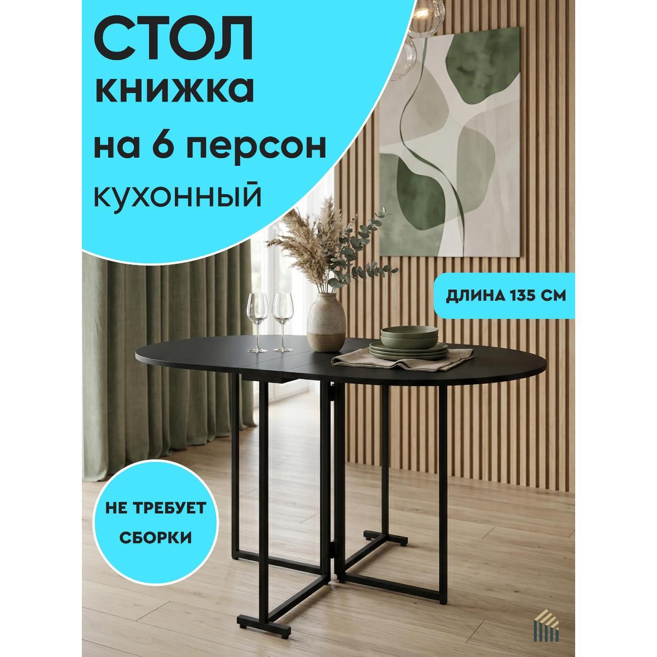 Изображение товара Стол-книжка АББОТТ ХОУМ Трансматик 14, цвет черный