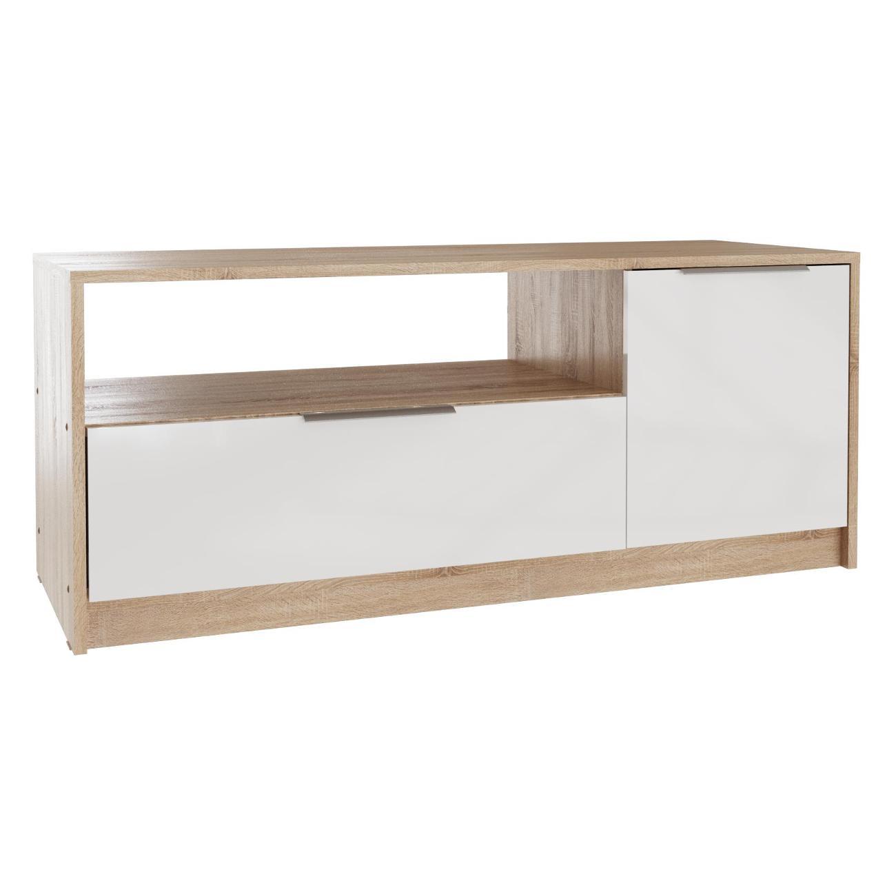 Изображение товара Тумба под телевизор Мебель-Комплекс Тумба под ТВ 1 Нордик Дуб сонома/ Белая Аляска