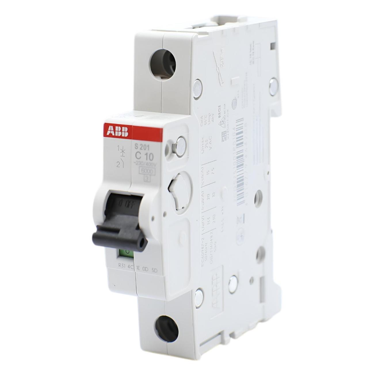 Изображение товара Автоматический выключатель ABB S201-C10 Изображение товара Автоматический выключатель ABB S201-C10