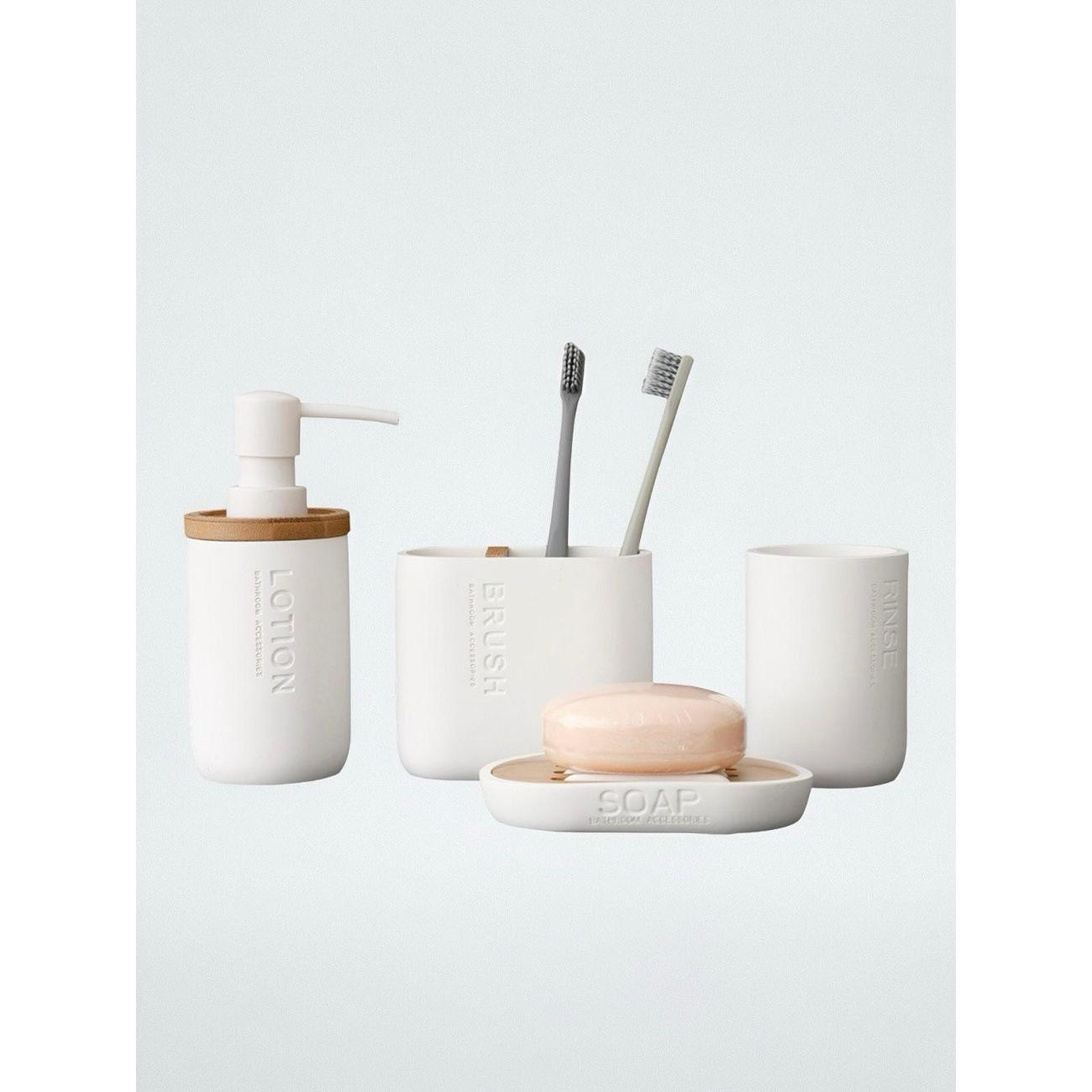 Изображение товара Набор для ванной комнаты Нет бренда Набор аксессуаров для ванной комнаты Изображение товара Набор для ванной комнаты Нет бренда Набор аксессуаров для ванной комнаты