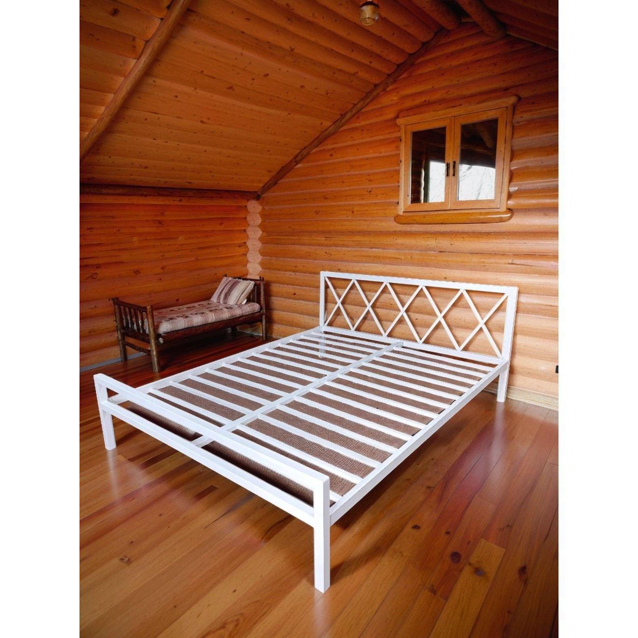 Изображение товара Кровать LOFT Mebel Кэрри металлическая двухспальная с порошковым покрытием Изображение товара Кровать LOFT Mebel Кэрри металлическая двухспальная с порошковым покрытием