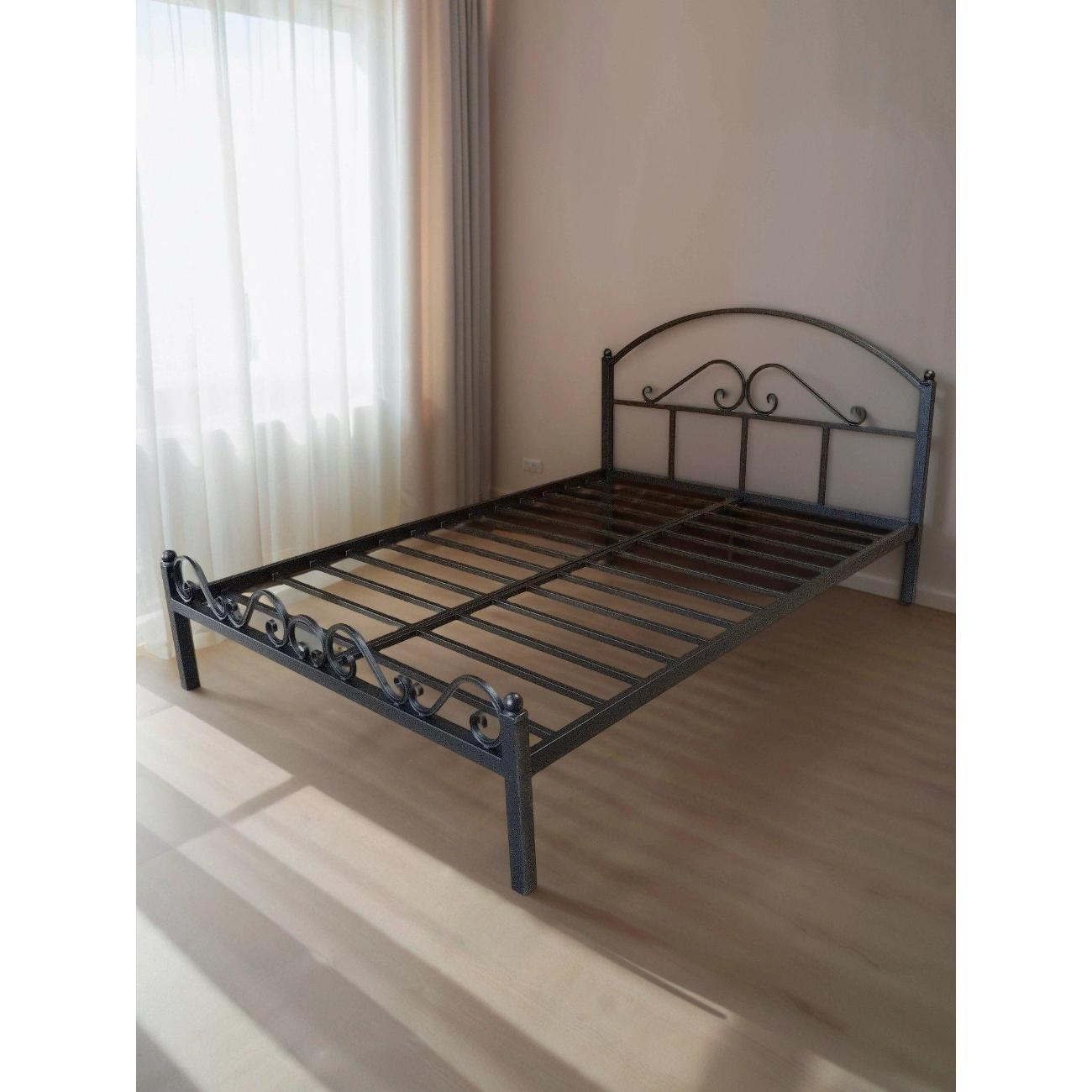Изображение товара Кровать металлическая LOFT Mebel Ариэль 180х200 черная с усиленной конструкцией