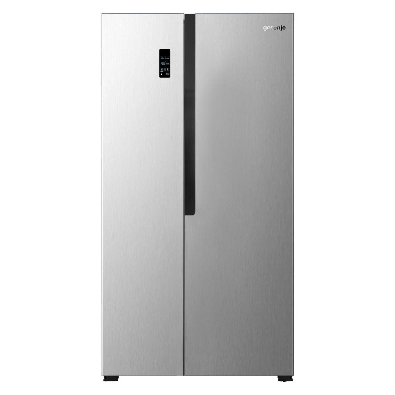 Изображение товара Холодильник Gorenje Side-by-Side серый с NoFrost Plus и инверторным компрессором Изображение товара Холодильник Gorenje Side-by-Side серый с NoFrost Plus и инверторным компрессором