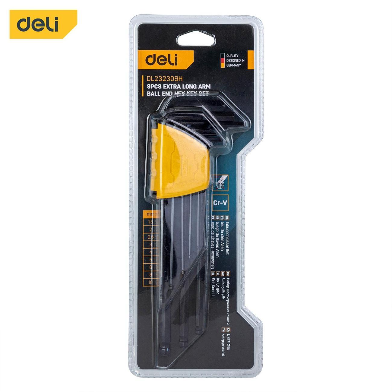Изображение товара Набор ключей и головок Deli Tools DL232309H универсальный комплект Изображение товара Набор ключей и головок Deli Tools DL232309H универсальный комплект