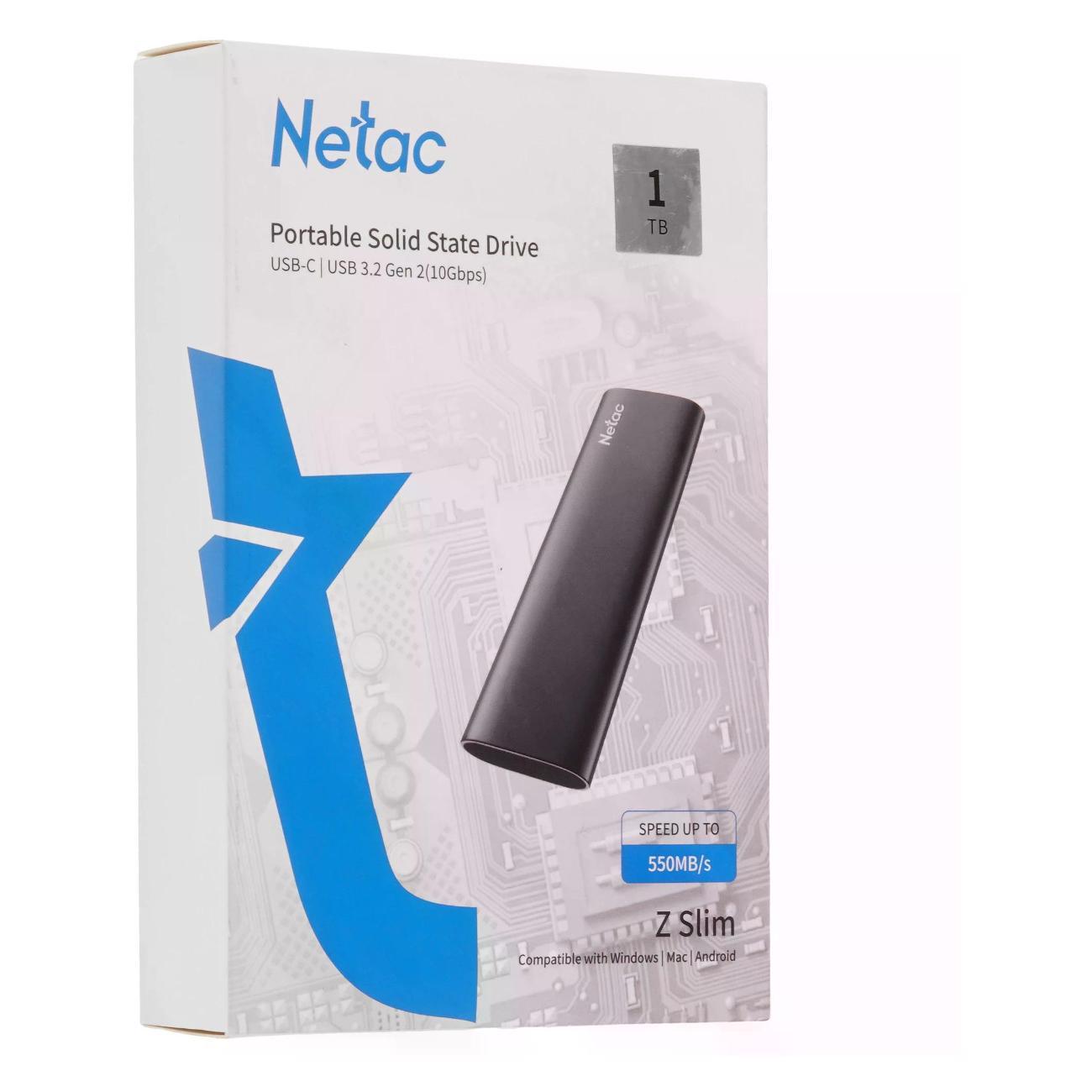 Изображение товара Внешний диск SSD Netac NT01ZSLIM-001T-32BK