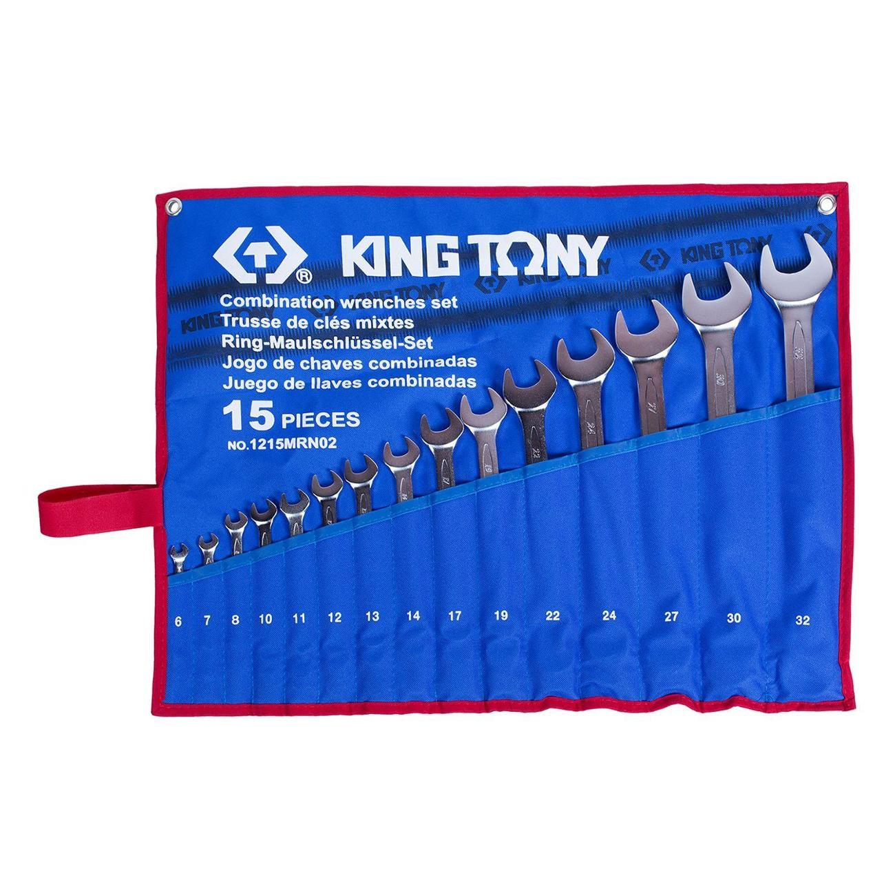 Изображение товара Набор комбинированных ключей King Tony — прочный и универсальный инструмент