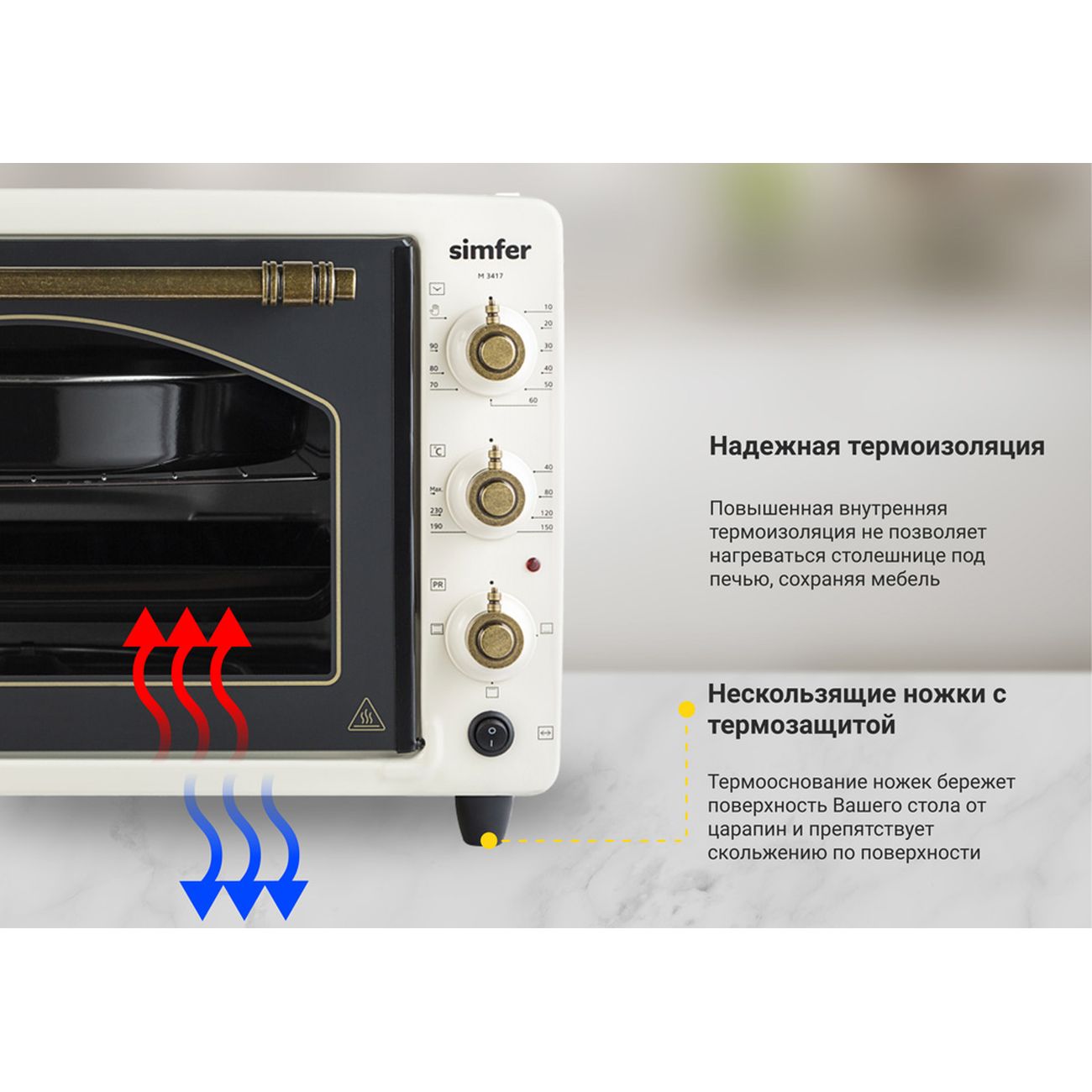 Купить Мини-печь Simfer M3417 в каталоге интернет магазина М.Видео по  выгодной цене с доставкой, отзывы, фотографии - Москва