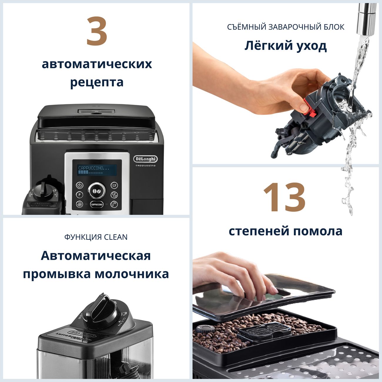 Купить Кофемашина автоматическая DeLonghi ECAM23.460.B в каталоге интернет  магазина М.Видео по выгодной цене с доставкой, отзывы, фотографии - Москва