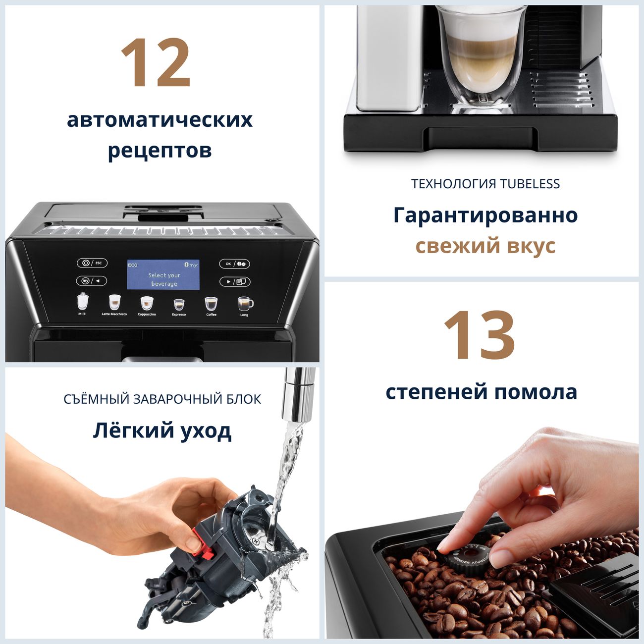 Купить Кофемашина автоматическая DeLonghi ECAM46.860.B в каталоге интернет  магазина М.Видео по выгодной цене с доставкой, отзывы, фотографии - Москва