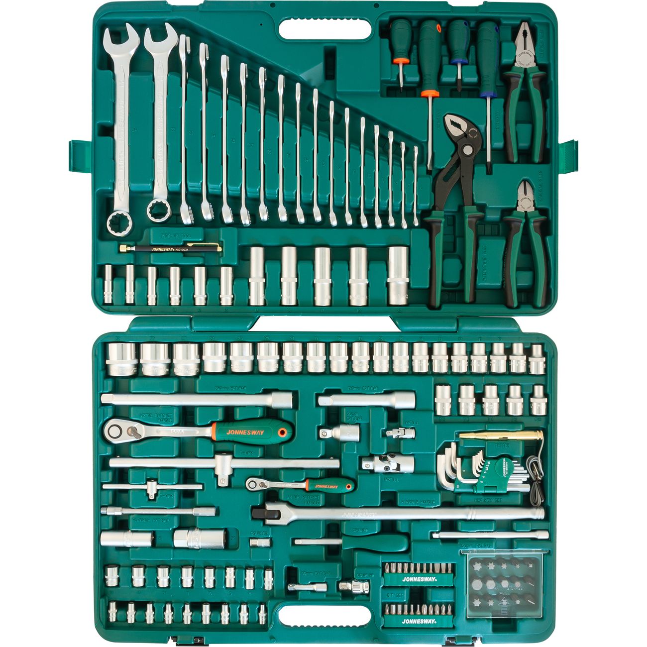 Изображение товара Набор ручного инструмента Jonnesway S04H524142S 1/4, 1/2DR, 142 пред. Изображение товара Набор ручного инструмента Jonnesway S04H524142S 1/4, 1/2DR, 142 пред.