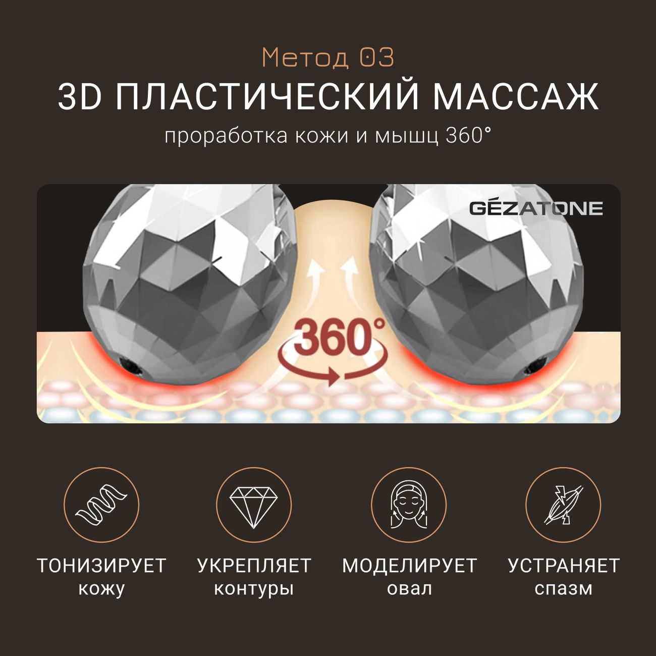 Массажёр для лица микротоковый Gezatone Biolift m100(S)