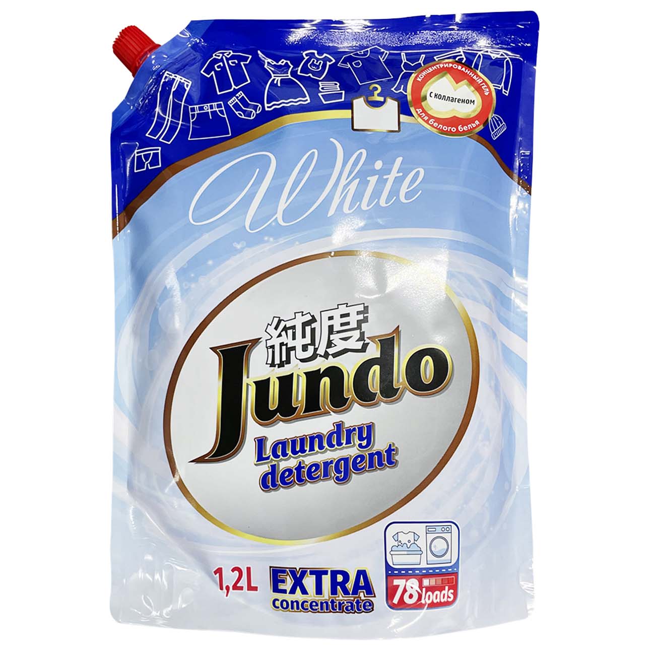 Изображение товара Гель для стирки белого белья Jundo Premium White 1,2 л