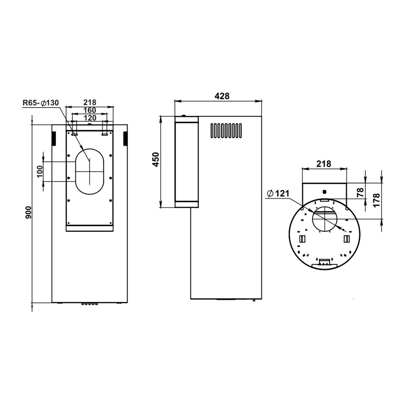 Изображение товара Вытяжка Weissgauff Tubus 900 PB белая
