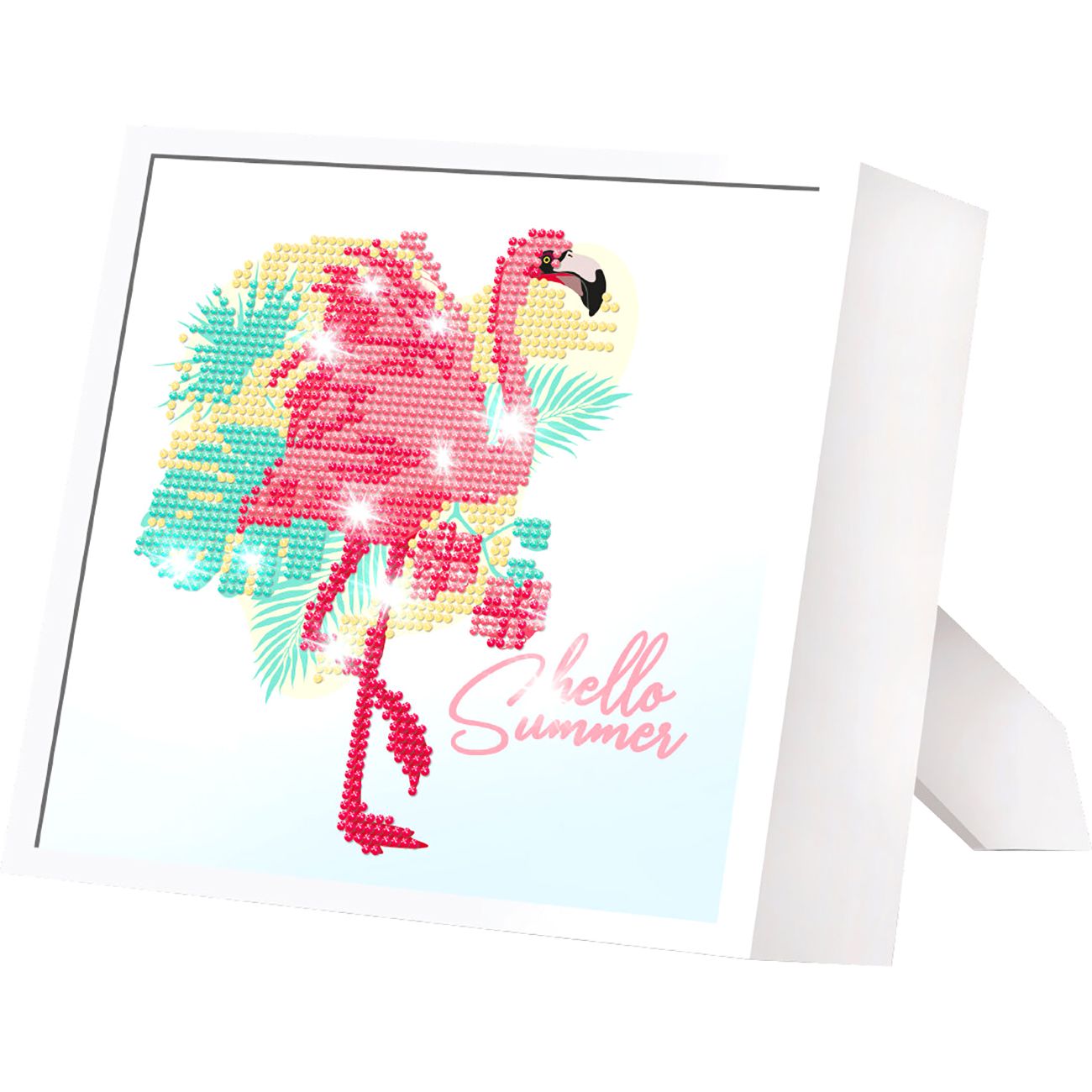 Изображение товара Картина стразами Юнландия Фламинго, 20х20см (662438)