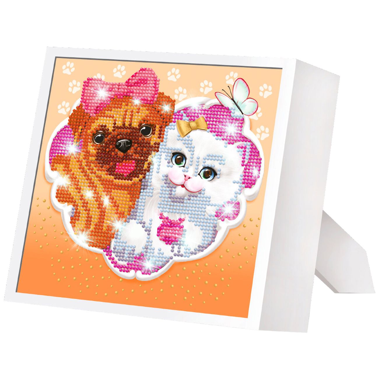 Изображение товара Картина стразами Юнландия Пушистые друзья,20х20см (662439)