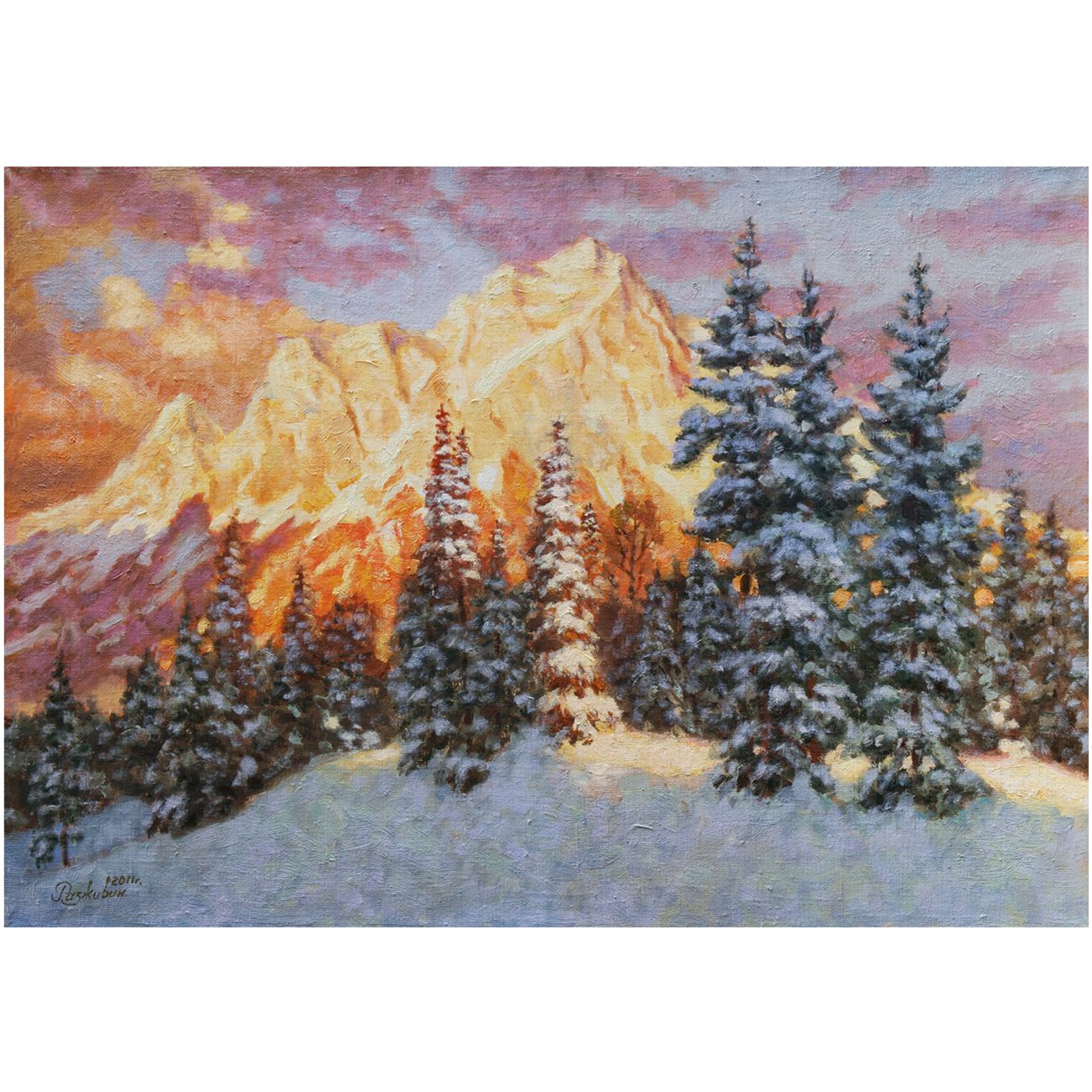 Изображение товара Картина стразами Остров сокровищ Закат в горах, 40х50см (662580)