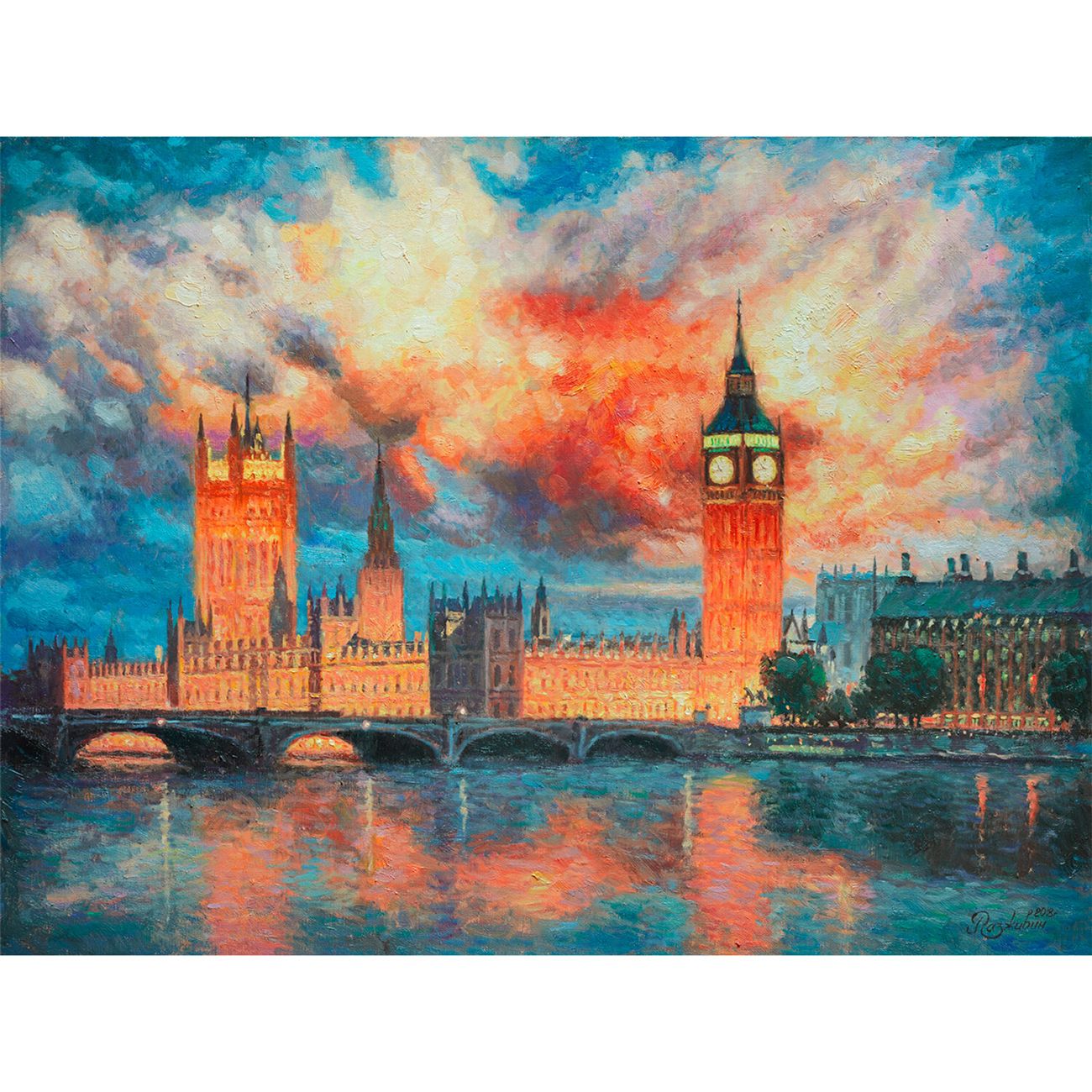 Изображение товара Картина стразами Остров сокровищ Небо Лондона, 40х50см (662592)