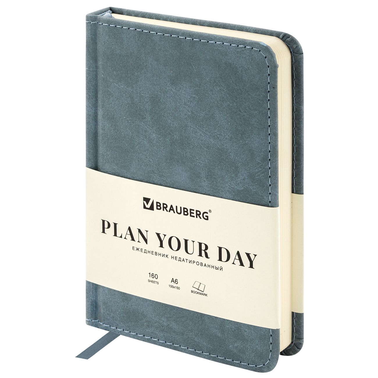 Изображение товара Ежедневник и еженедельник Brauberg А6 Status, серо-голуб