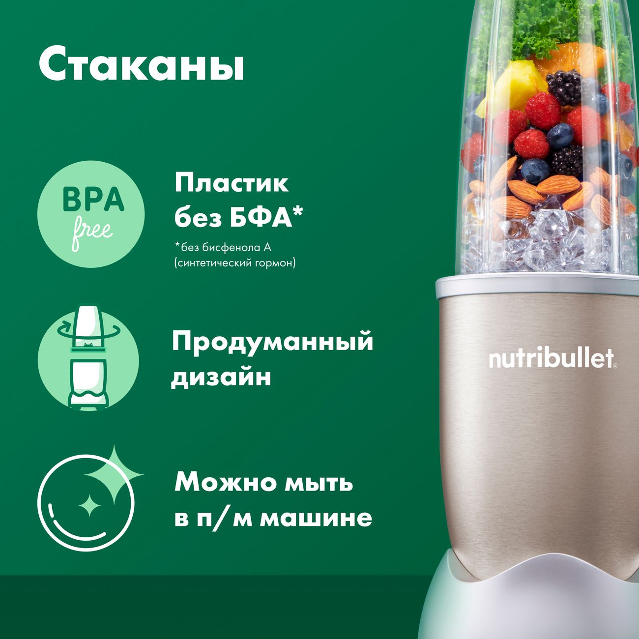 Блендер стационарный NutriBullet NB908CP Pro