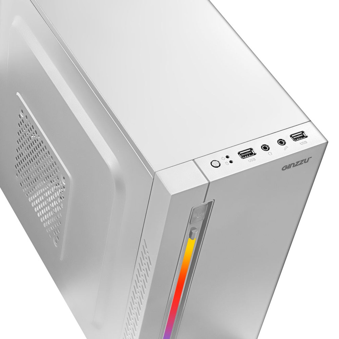 Купить Корпус для компьютера Ginzzu D380 RGB White в каталоге интернет  магазина М.Видео по выгодной цене с доставкой, отзывы, фотографии - Москва