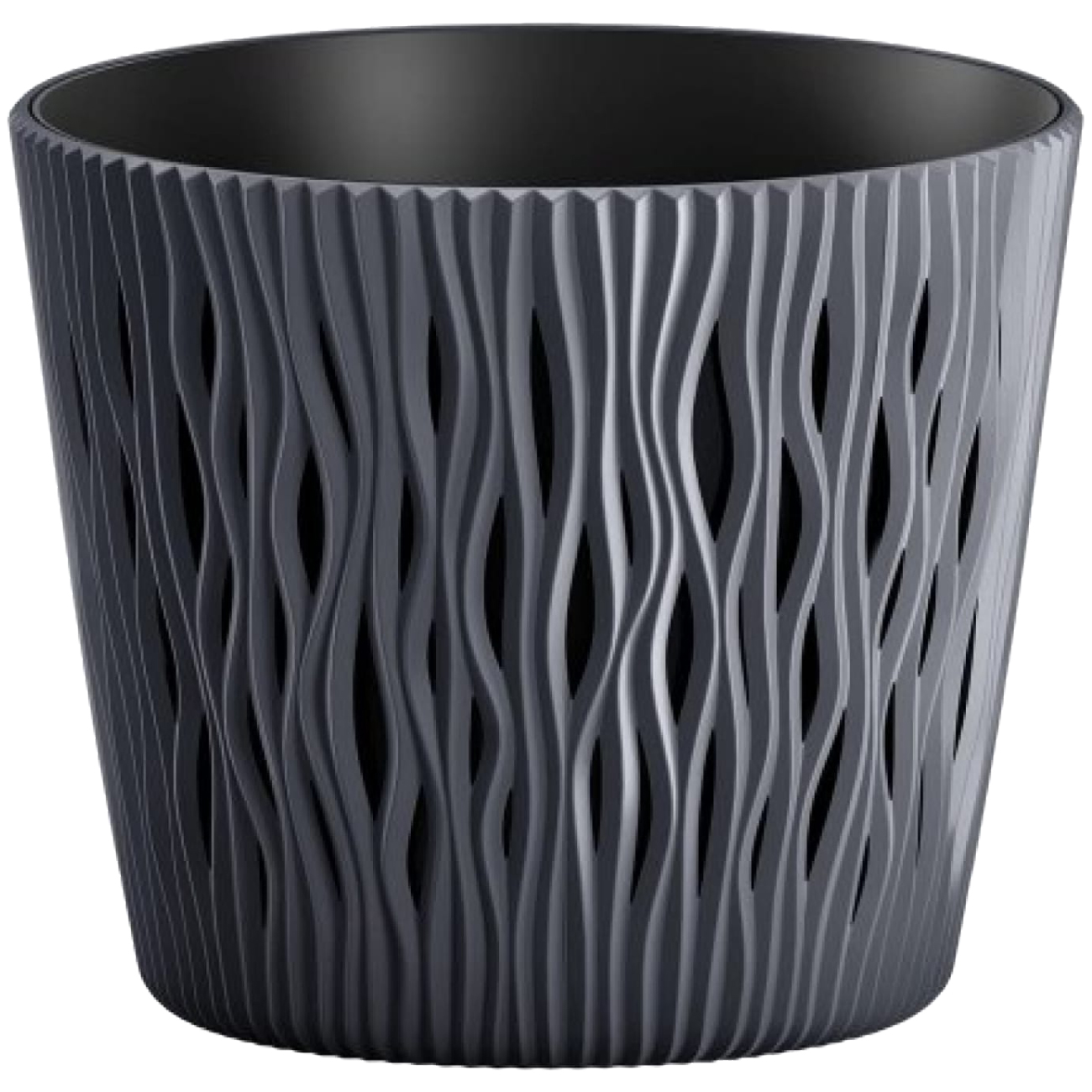 Изображение товара Кашпо Prosperplast SANDY ROUND 15,8 см антрацит (DSR160 433)