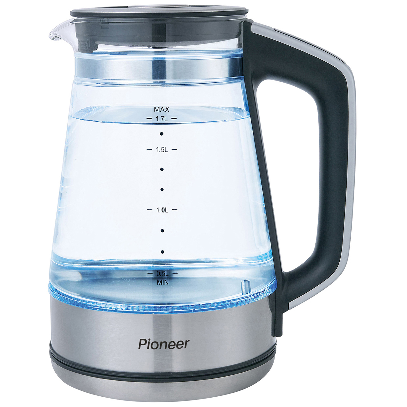 Изображение товара Электрочайник Pioneer KE815G серебристый/черный черный/серебристый