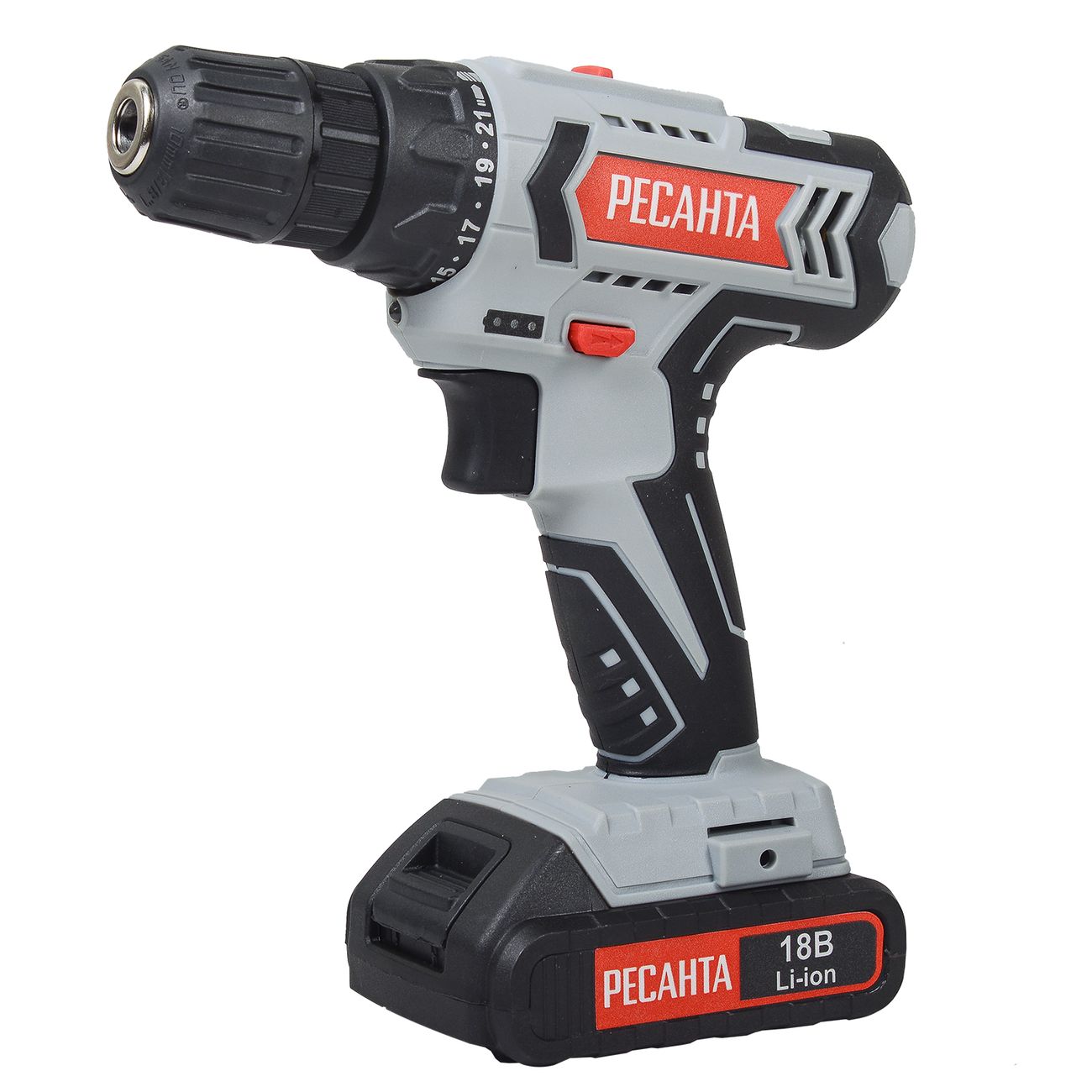 Изображение товара Шуруповерт аккумуляторный Ресанта ДА-18-2ЛК (75/14/5)