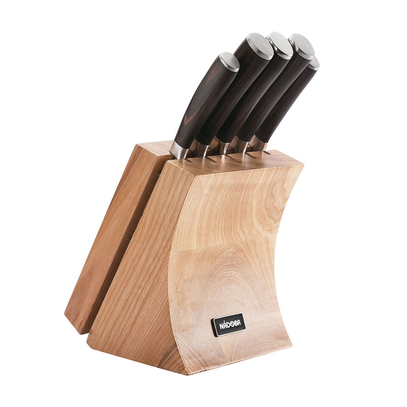 Изображение товара Набор кухонных ножей с подставкой и ножеточкой Nadoba DANA