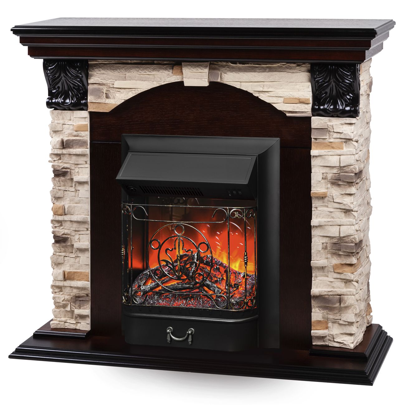 Электрический камин REALFLAME Dublin Lux DN + Rimini. Портал Dublin.