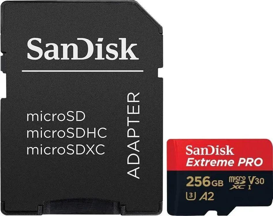 Изображение товара Карта памяти SanDisk Extreme Pro MicroSDXC 256GB A2 V30 U3 C10, (SDSQXCD-256G-GN6MA) Изображение товара Карта памяти SanDisk Extreme Pro MicroSDXC 256GB A2 V30 U3 C10, (SDSQXCD-256G-GN6MA)