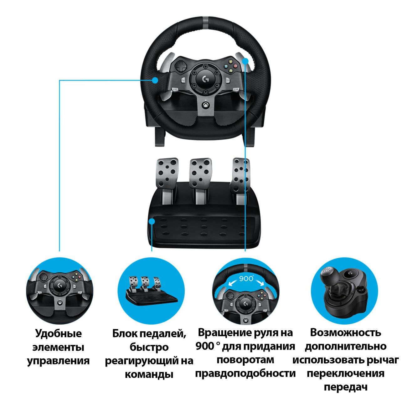 Купить Руль Logitech G920 Driving Force (941-000123) в каталоге интернет  магазина М.Видео по выгодной цене с доставкой, отзывы, фотографии - Москва