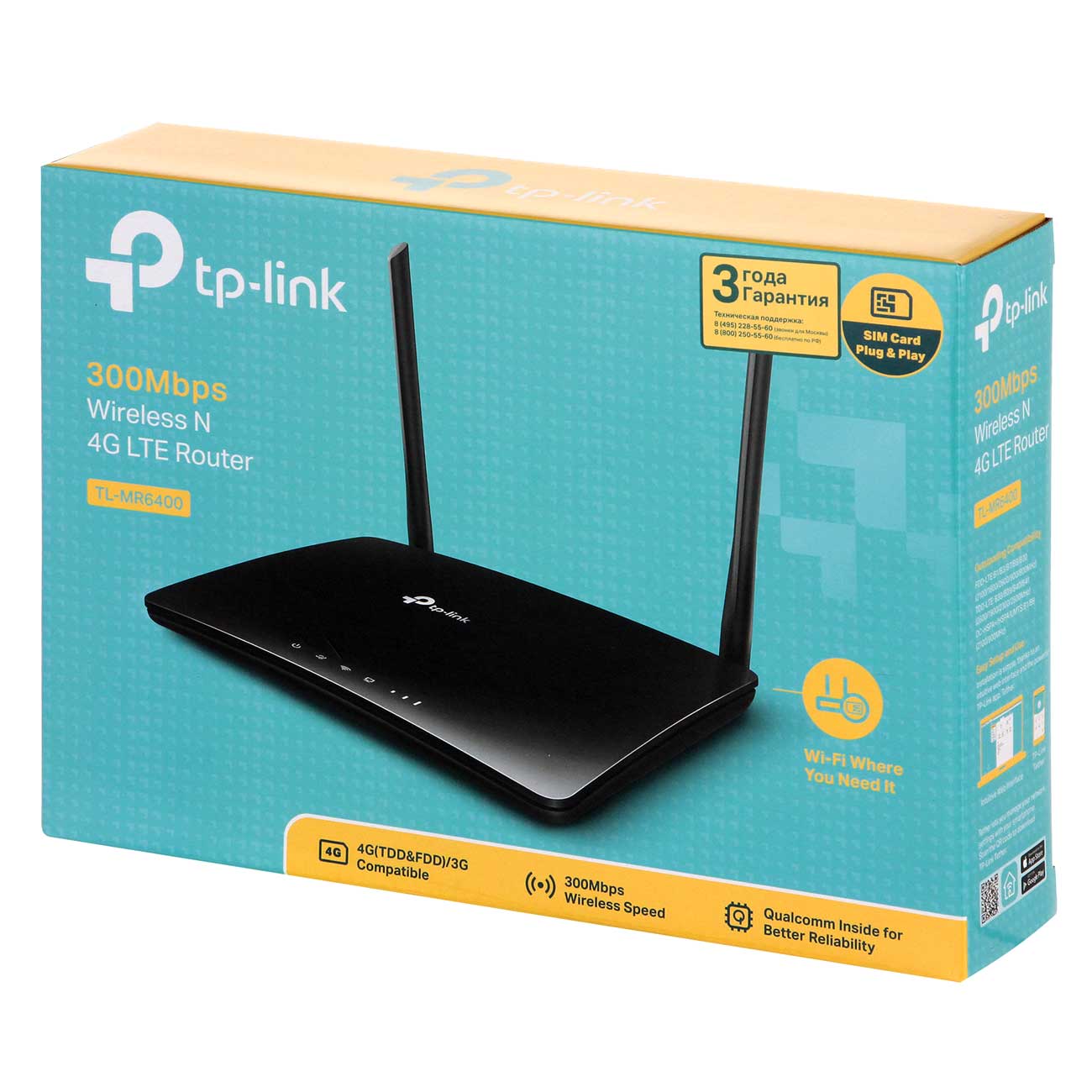 Купить Wi-Fi роутер TP-Link 300Mbps 4G LTE (TL-MR6400) в каталоге интернет  магазина М.Видео по выгодной цене с доставкой, отзывы, фотографии - Москва