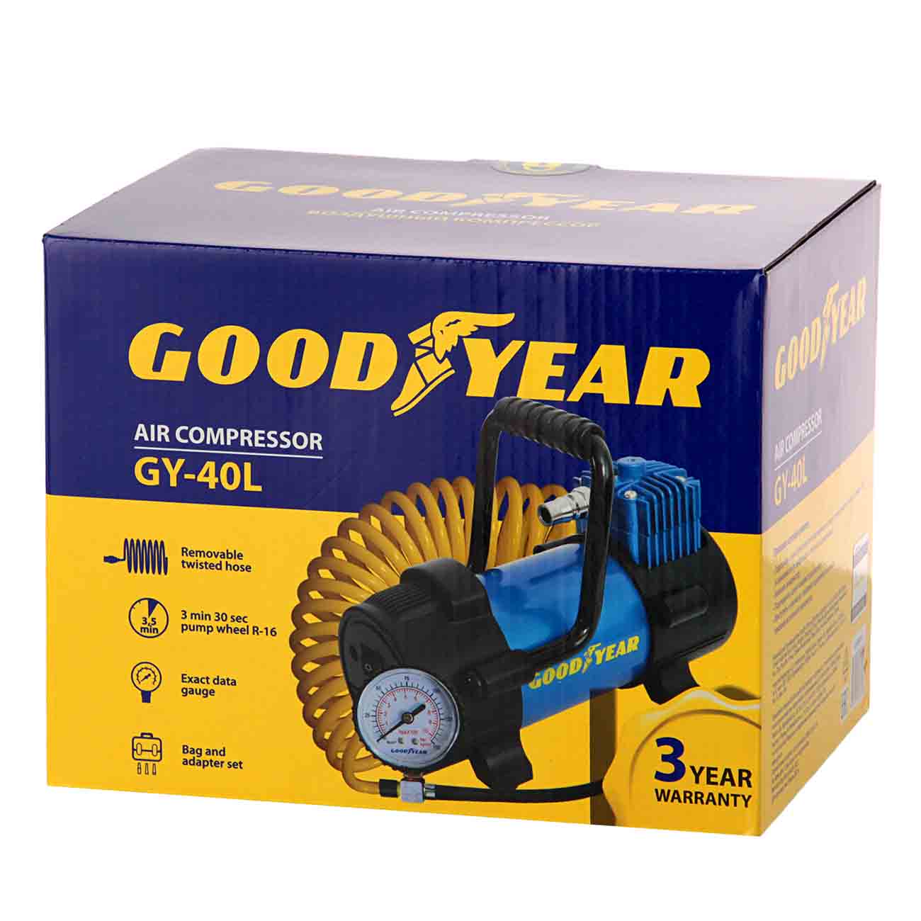 Купить Автомобильный компрессор Goodyear GY-40L (GY000111) в каталоге  интернет магазина М.Видео по выгодной цене с доставкой, отзывы, фотографии  - Москва