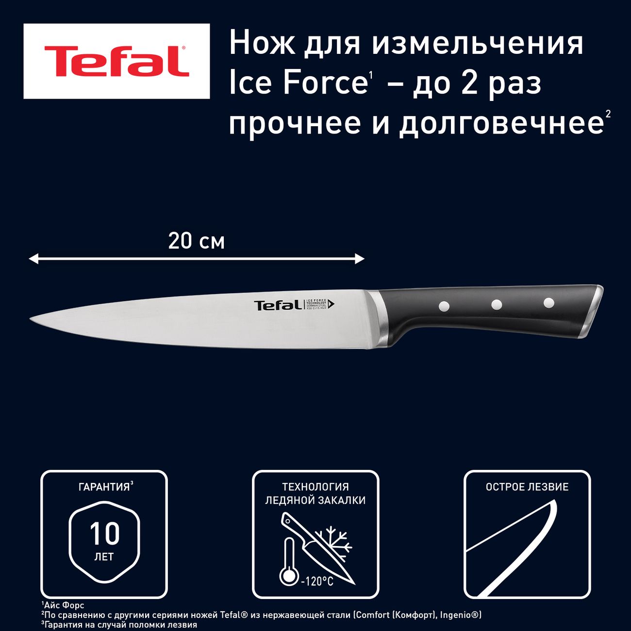 Нож Tefal Ice Force 20 см K2320714