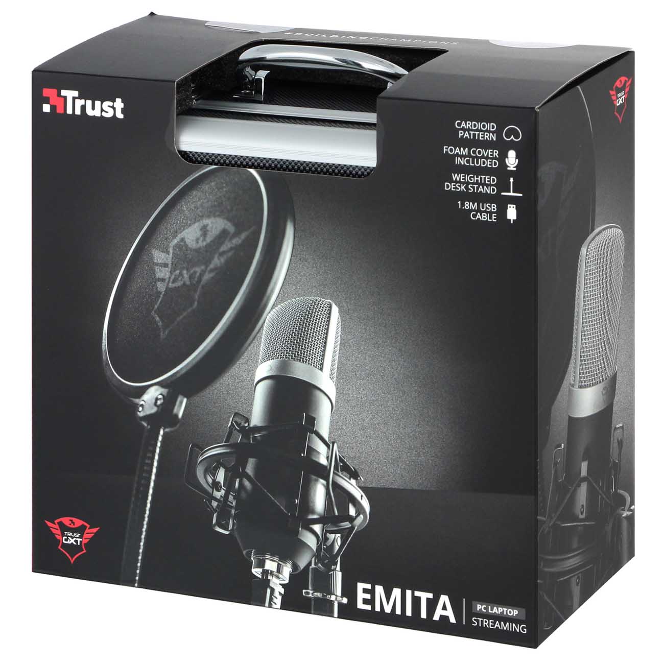 Купить Игровой микрофон для компьютера Trust GXT 252 Emita Streaming  Microphone (21753) в каталоге интернет магазина М.Видео по выгодной цене с  доставкой, отзывы, фотографии - Москва