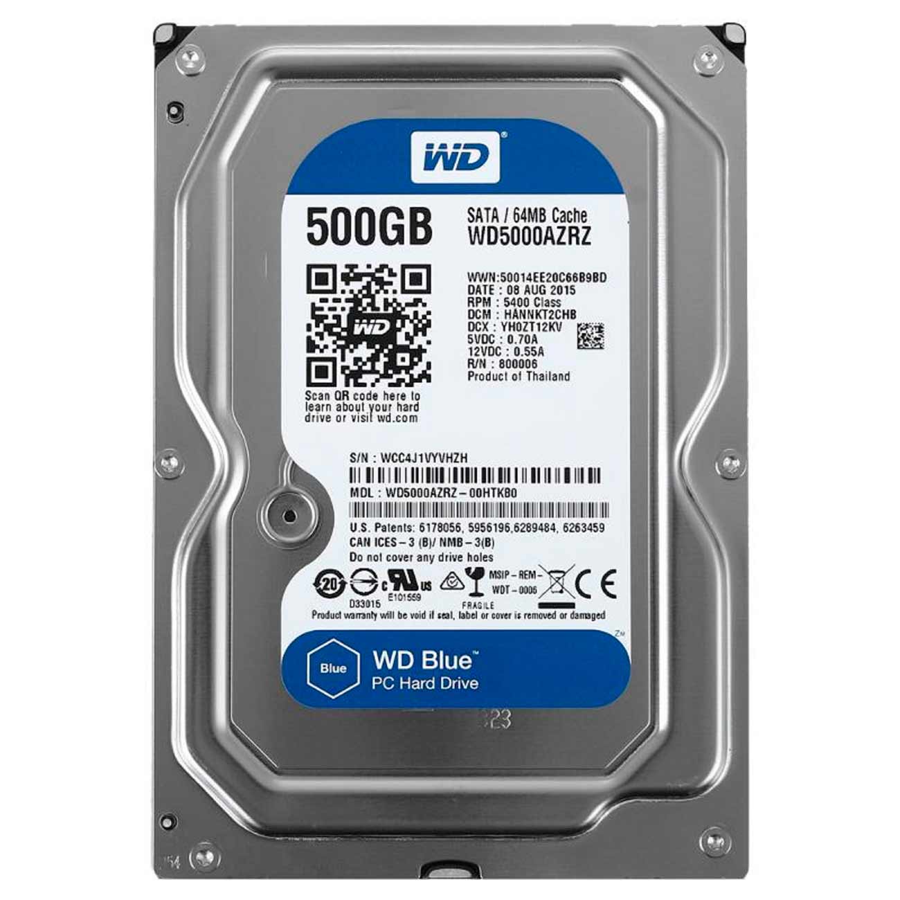 Купить Внутренний HDD диск WD 500GB Blue (WD5000AZRZ) в каталоге интернет  магазина М.Видео по выгодной цене с доставкой, отзывы, фотографии - Москва