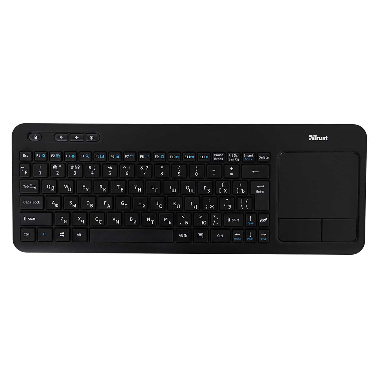 Купить Клавиатура беспроводная Trust Veza Wireless Touchpad Keyboard  (22230) в каталоге интернет магазина М.Видео по выгодной цене с доставкой,  отзывы, фотографии - Москва