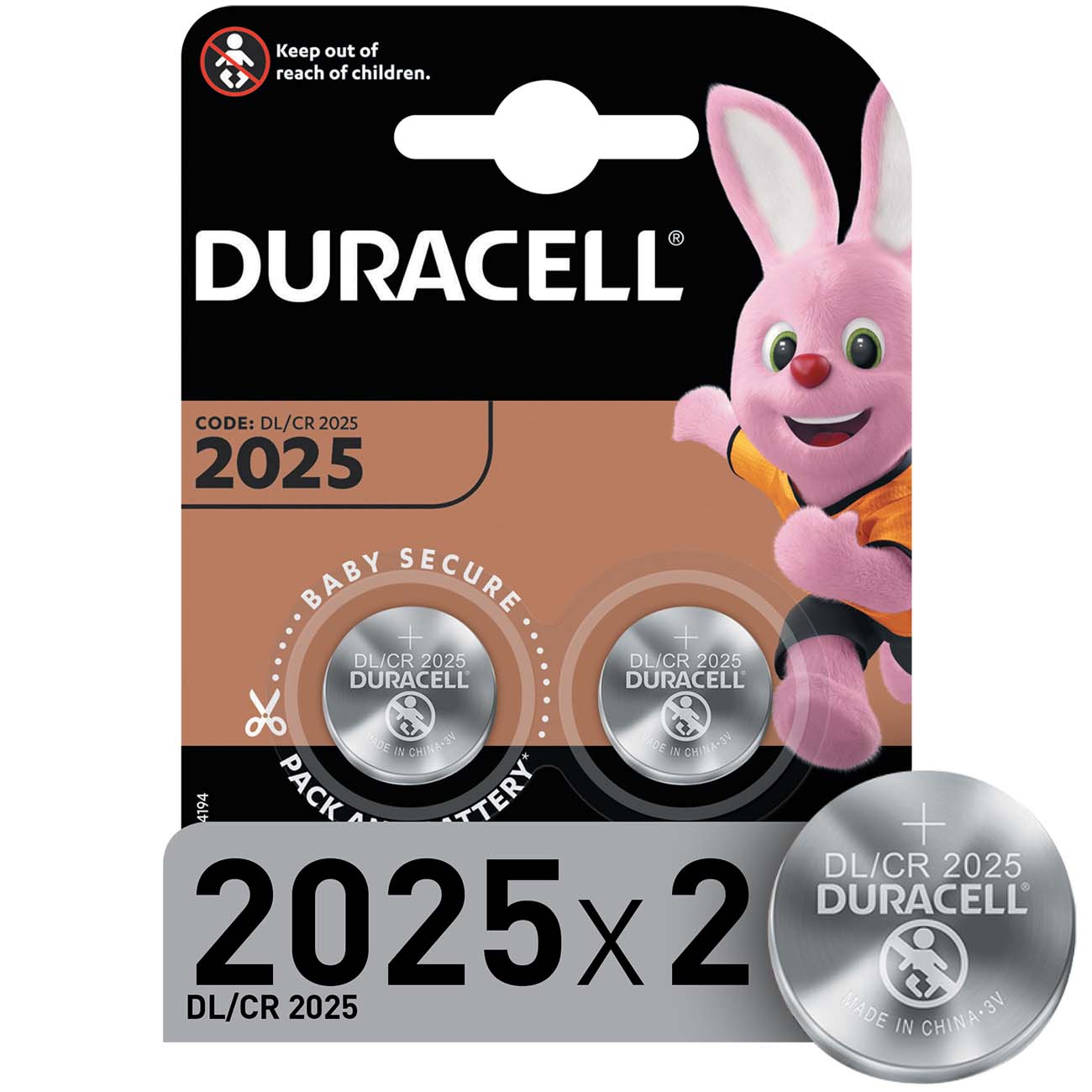 Изображение товара Батарея Duracell CR2025-2BL 2шт