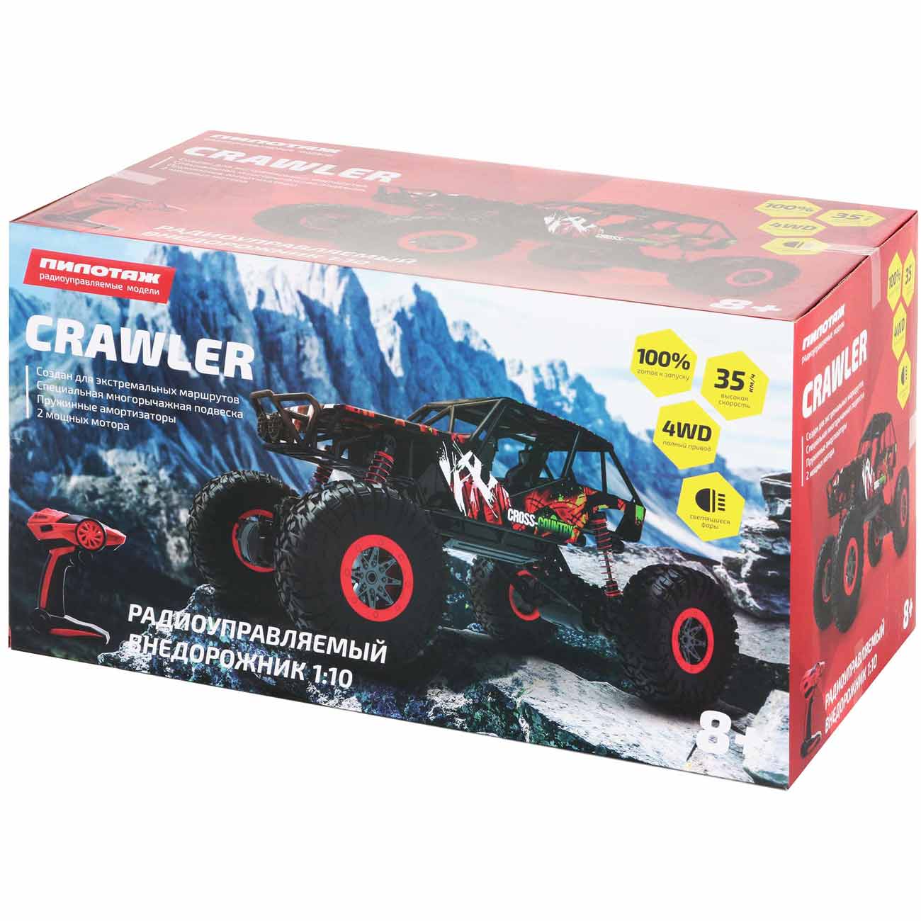 Купить Радиоуправляемая машина Pilotage Crawler Cross-Country 1/10  (RC61280) в каталоге интернет магазина М.Видео по выгодной цене с  доставкой, отзывы, фотографии - Москва