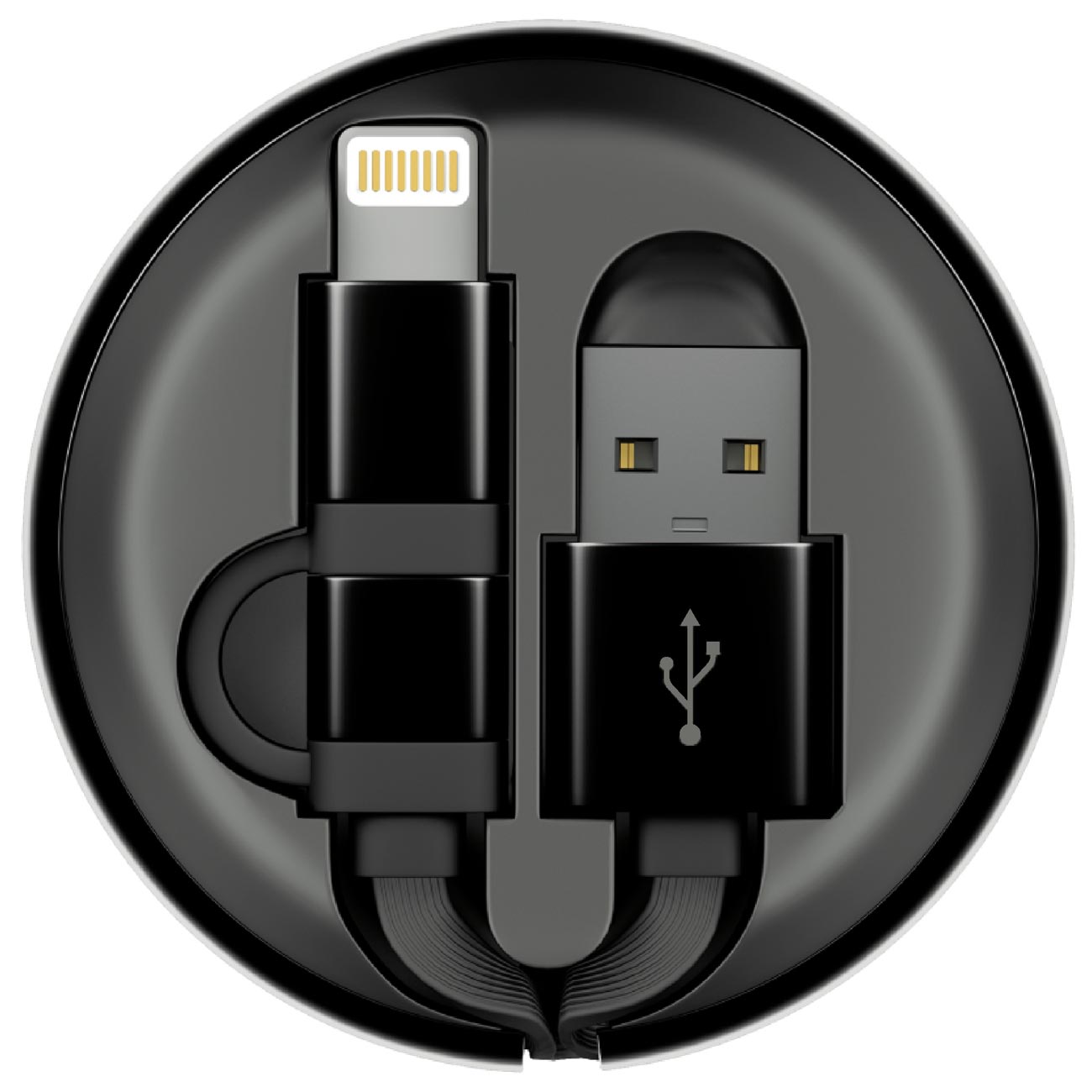 Купить Кабель для сотового телефона InterStep  USB/Lightning+MicroUSB,рулетка,плоский 0,9m,черн в каталоге интернет  магазина М.Видео по выгодной цене с доставкой, отзывы, фотографии - Москва