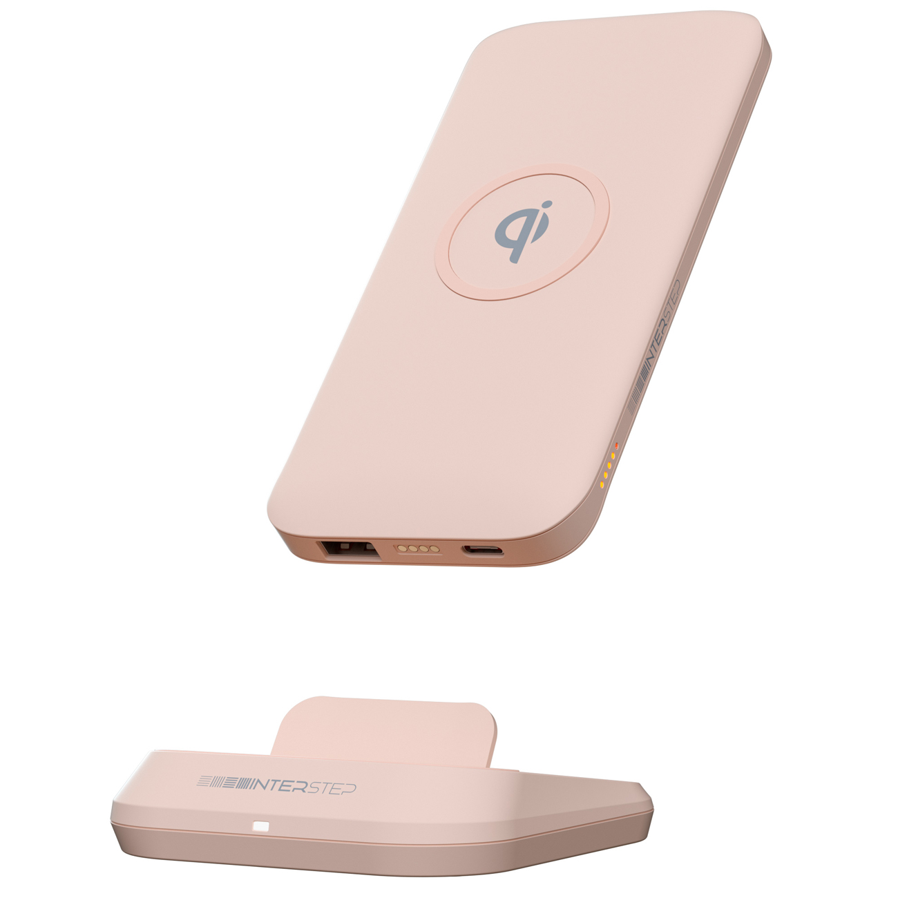 Купить Внешний аккумулятор InterStep 10000mAh Qi 10W TypeC Pink в каталоге  интернет магазина М.Видео по выгодной цене с доставкой, отзывы, фотографии  - Москва