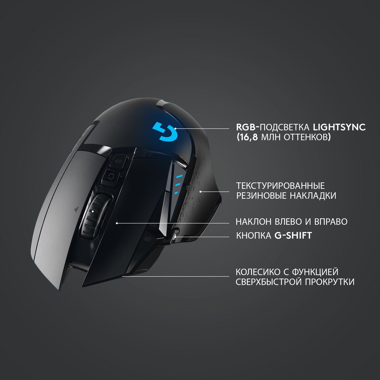 Купить Игровая мышь Logitech G502 Lightspeed Wireless (910-005567) в  каталоге интернет магазина М.Видео по выгодной цене с доставкой, отзывы,  фотографии - Москва