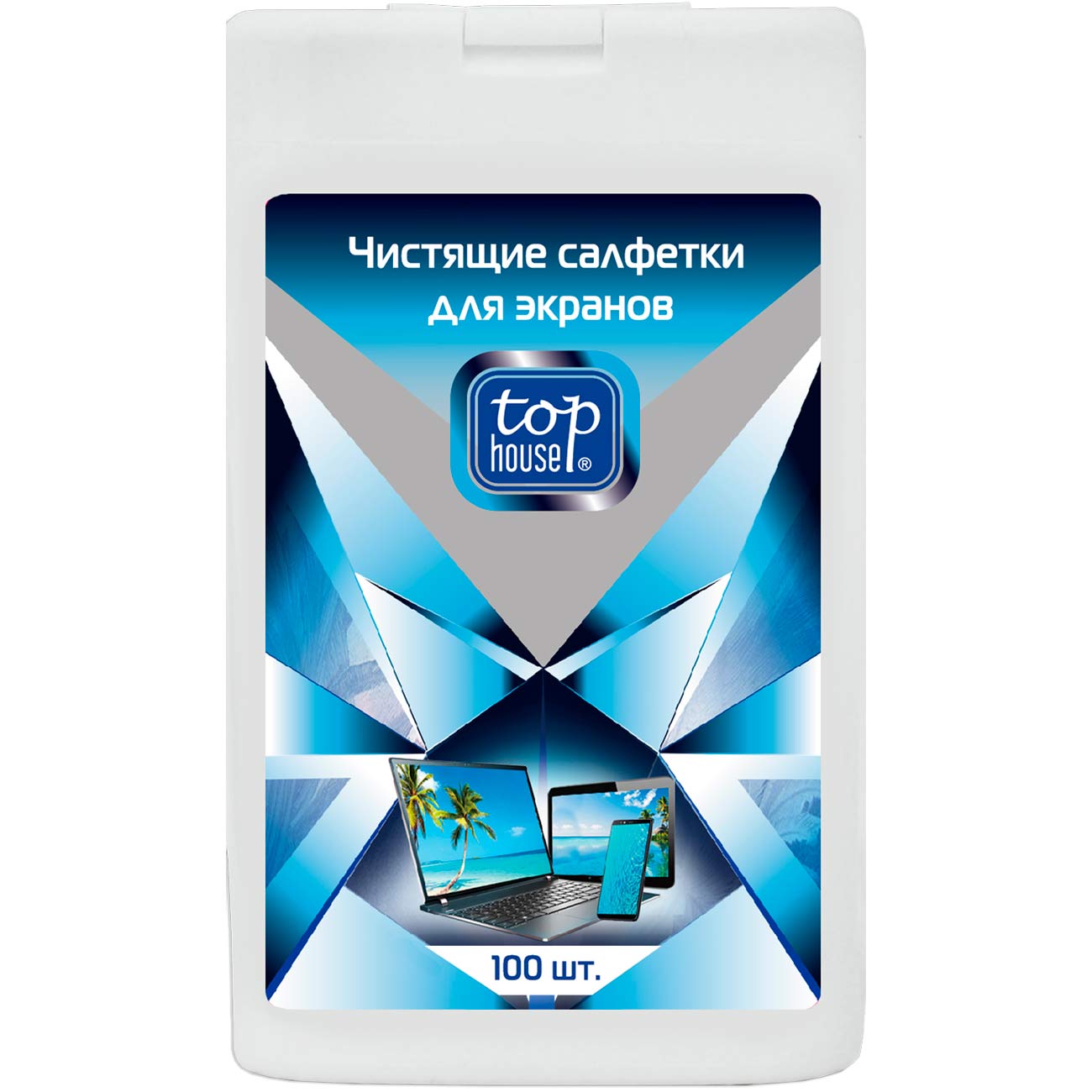 Изображение товара Чистящее средство для ТВ Top House салфетки 100шт. в банке (393309)