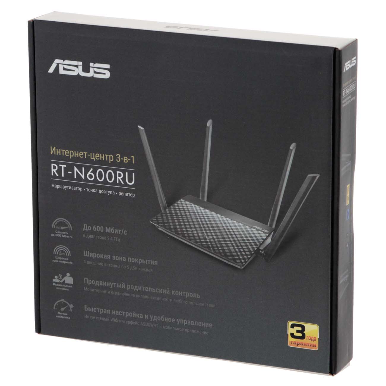 Купить Wi-Fi роутер ASUS RT-N600RU (90IG0600-BR9500) в каталоге интернет  магазина М.Видео по выгодной цене с доставкой, отзывы, фотографии - Москва