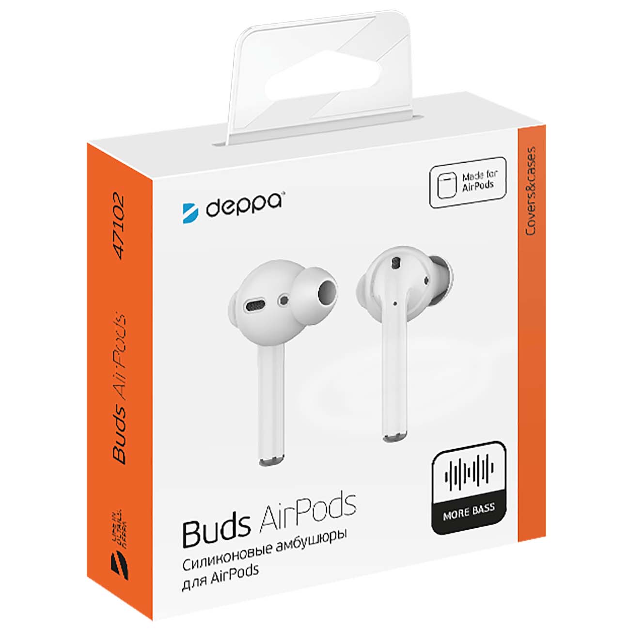 Купить Силиконовые амбушюры для AirPods Deppa Buds белые в каталоге  интернет магазина М.Видео по выгодной цене с доставкой, отзывы, фотографии  - Москва