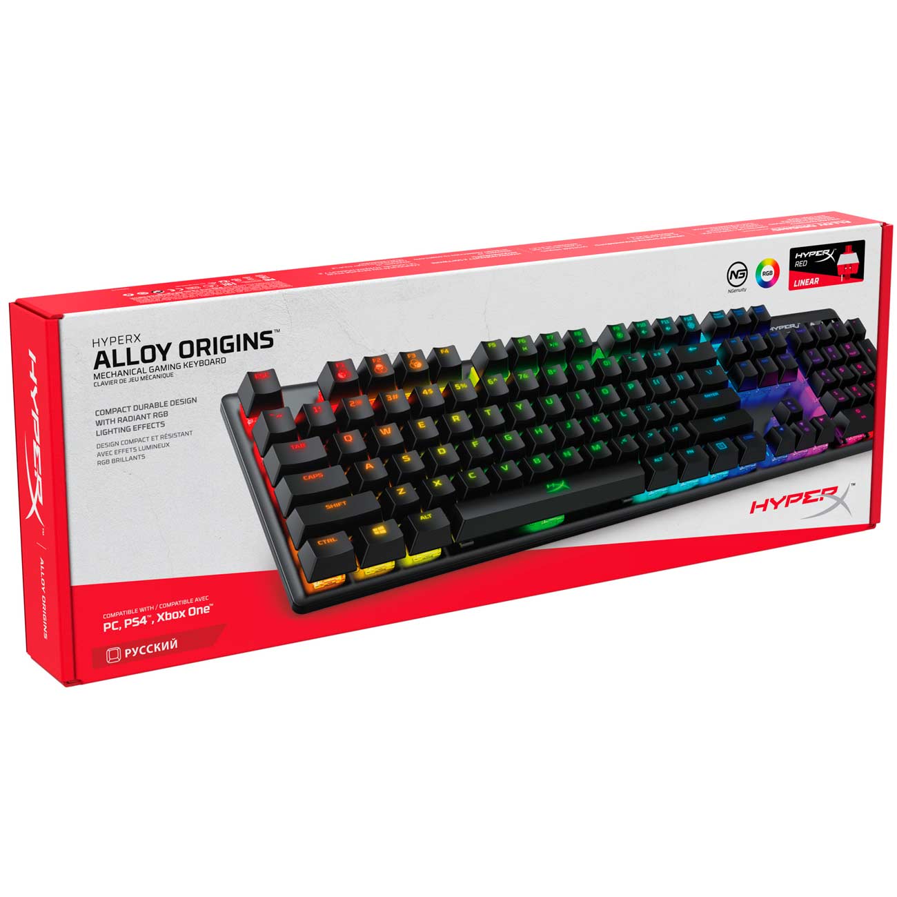 Купить Игровая клавиатура HyperX Alloy Origins (HX-KB6RDX-RU) (русская  раскладка) в каталоге интернет магазина М.Видео по выгодной цене с  доставкой, отзывы, фотографии - Москва